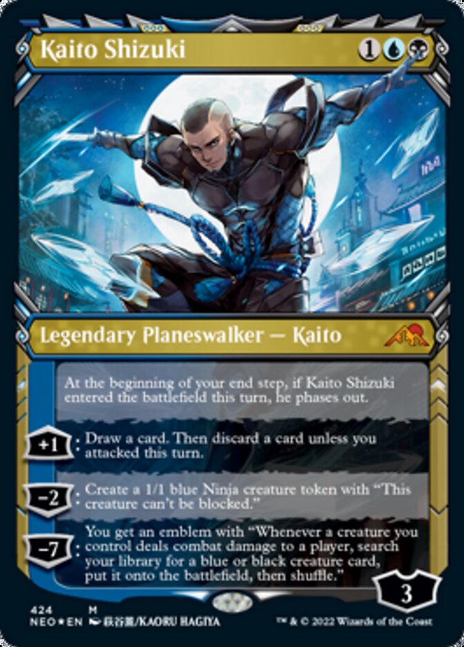 Kaito Shizuki (Showcase) (Foil Etched) [Kamigawa: Neon Dynasty] | Exor Games Dartmouth