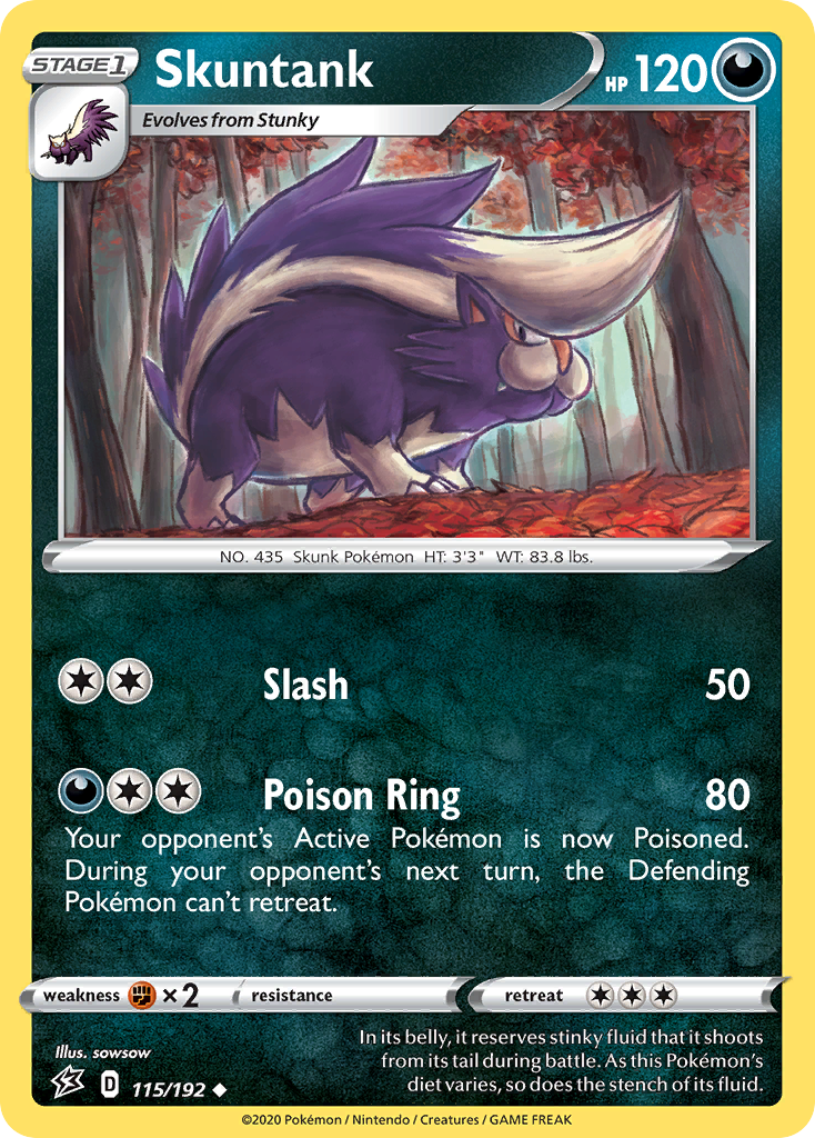 Skuntank (115/192) [Sword & Shield: Rebel Clash] | Exor Games Dartmouth