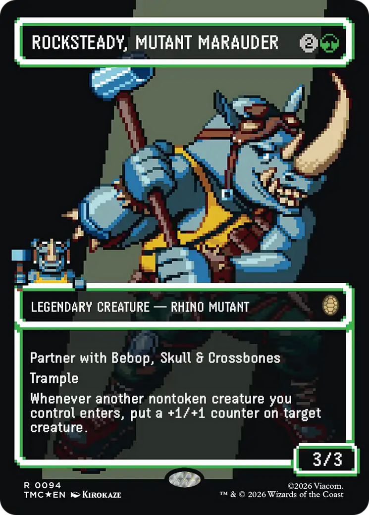 Rocksteady, Mutant Marauder (Borderless) (Surge Foil) [Teenage Mutant Ninja Turtles Commander] | Exor Games Dartmouth