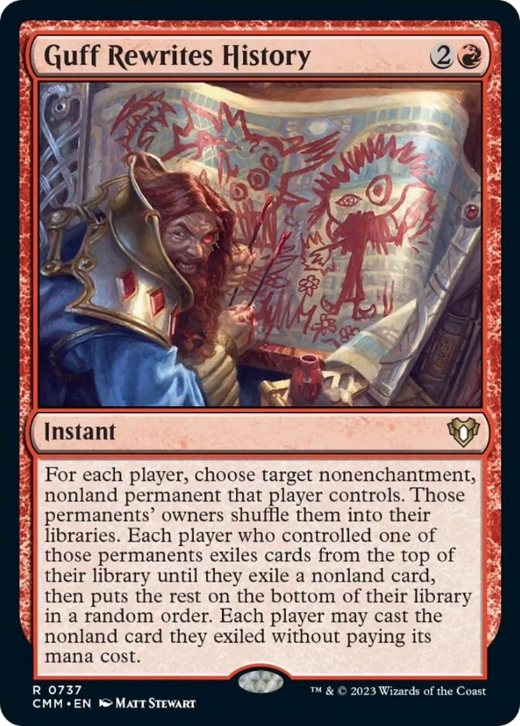 Guff Rewrites History [Commander Masters] | Exor Games Dartmouth