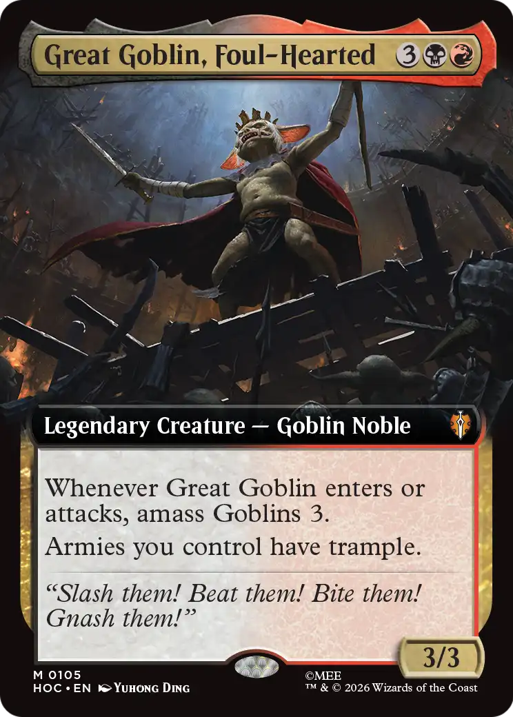 Great Goblin, Foul-Hearted (Extended Art) [The Hobbit: Eternal-Legal] | Exor Games Dartmouth