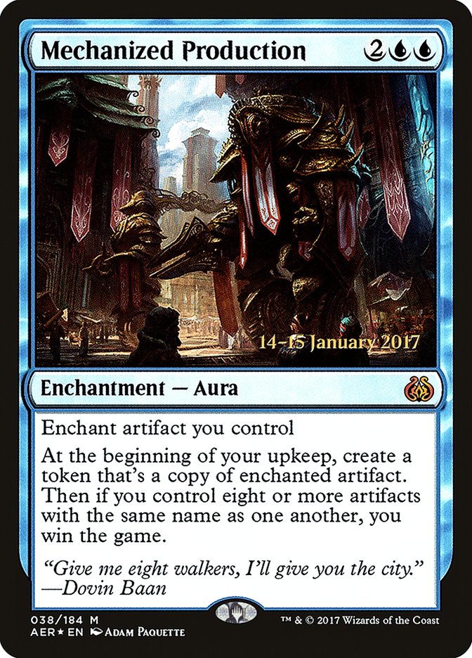 Mechanized Production [Aether Revolt Prerelease Promos] | Exor Games Dartmouth