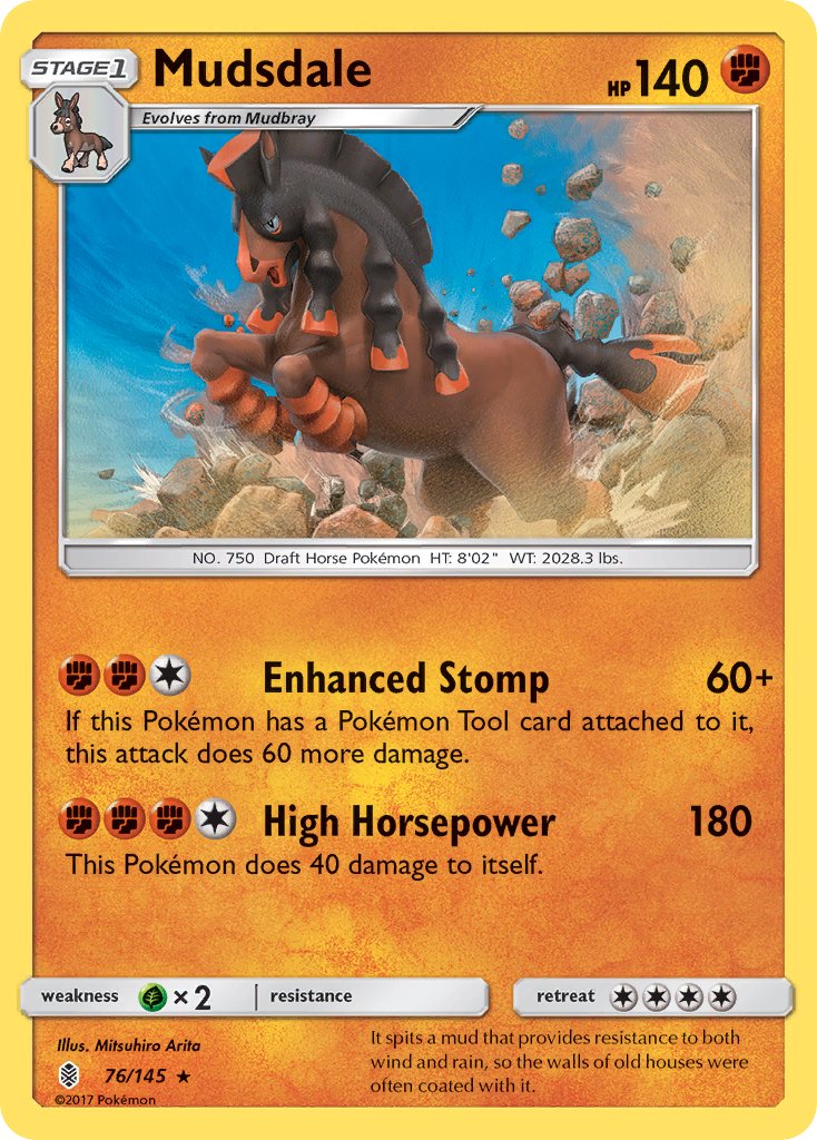 Mudsdale (76/145) (Prerelease Kit Exclusive) (Theme Deck Exclusive) [Sun & Moon: Guardians Rising] | Exor Games Dartmouth