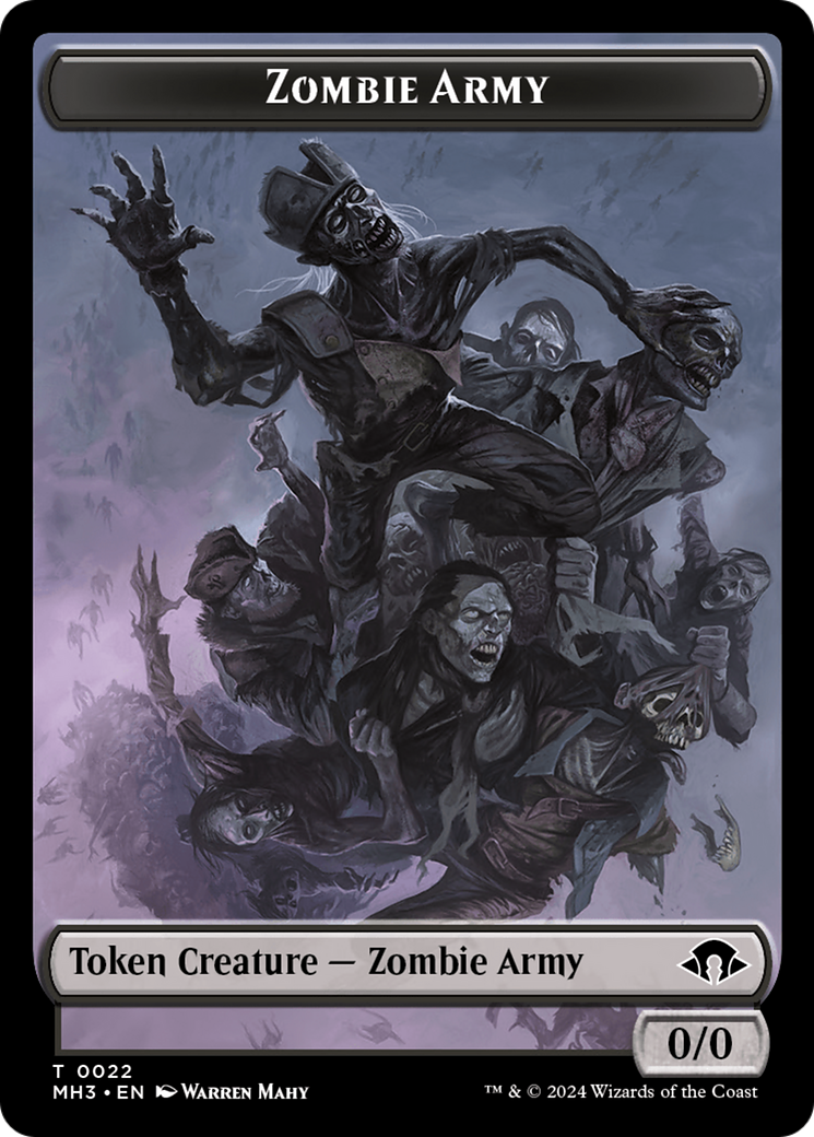 Phyrexian Germ // Zombie Army Double-Sided Token [Modern Horizons 3 Tokens] | Exor Games Dartmouth