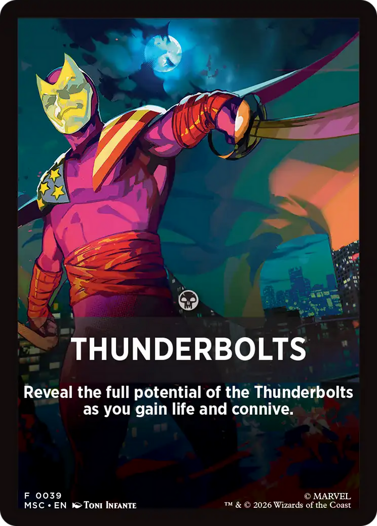 Thunderbolts Theme Card [Marvel Super Heroes Commander] | Exor Games Dartmouth