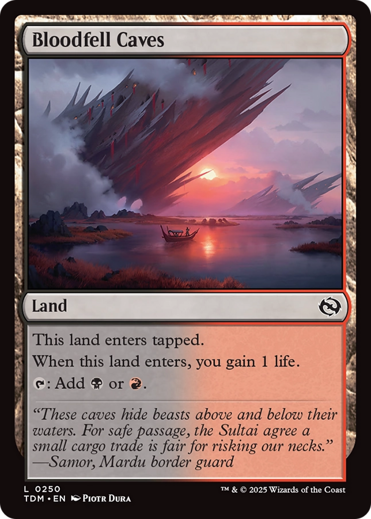 Bloodfell Caves [Tarkir: Dragonstorm] | Exor Games Dartmouth