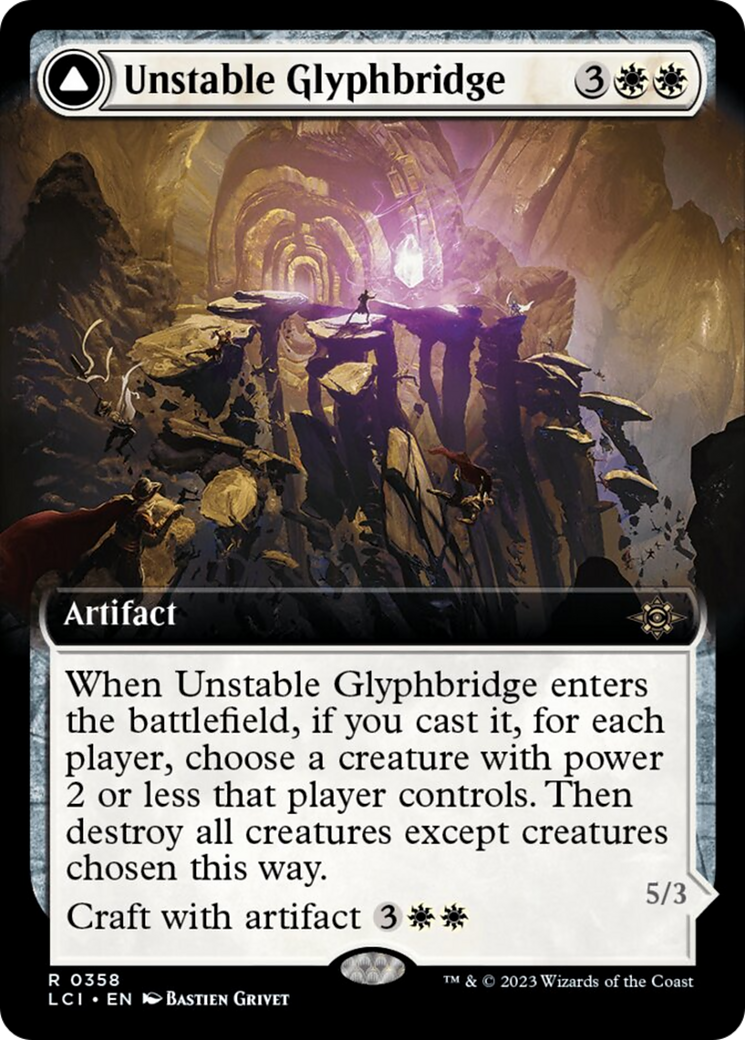 Unstable Glyphbridge // Sandswirl Wanderglyph (Extended Art) [The Lost Caverns of Ixalan] | Exor Games Dartmouth