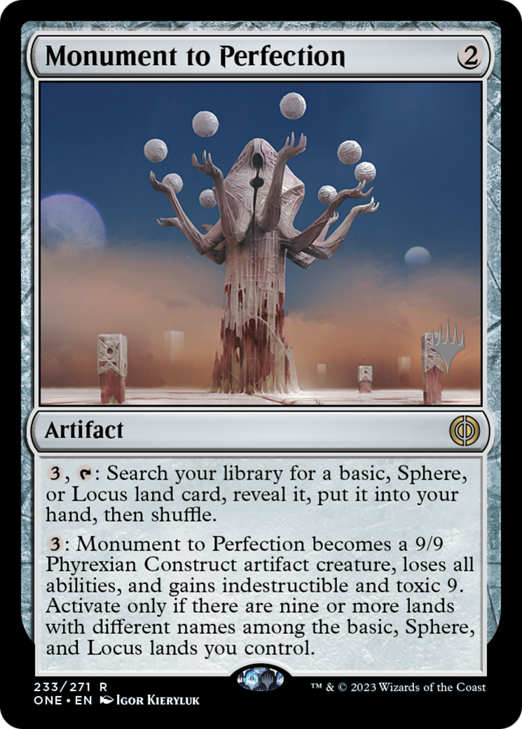 Monument to Perfection (Promo Pack) [Phyrexia: All Will Be One Promos] | Exor Games Dartmouth