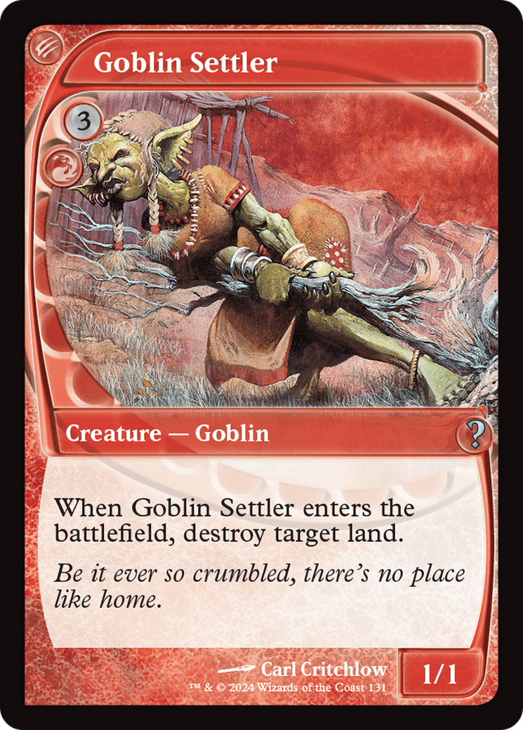 Goblin Settler (Future Sight) [Mystery Booster 2] | Exor Games Dartmouth