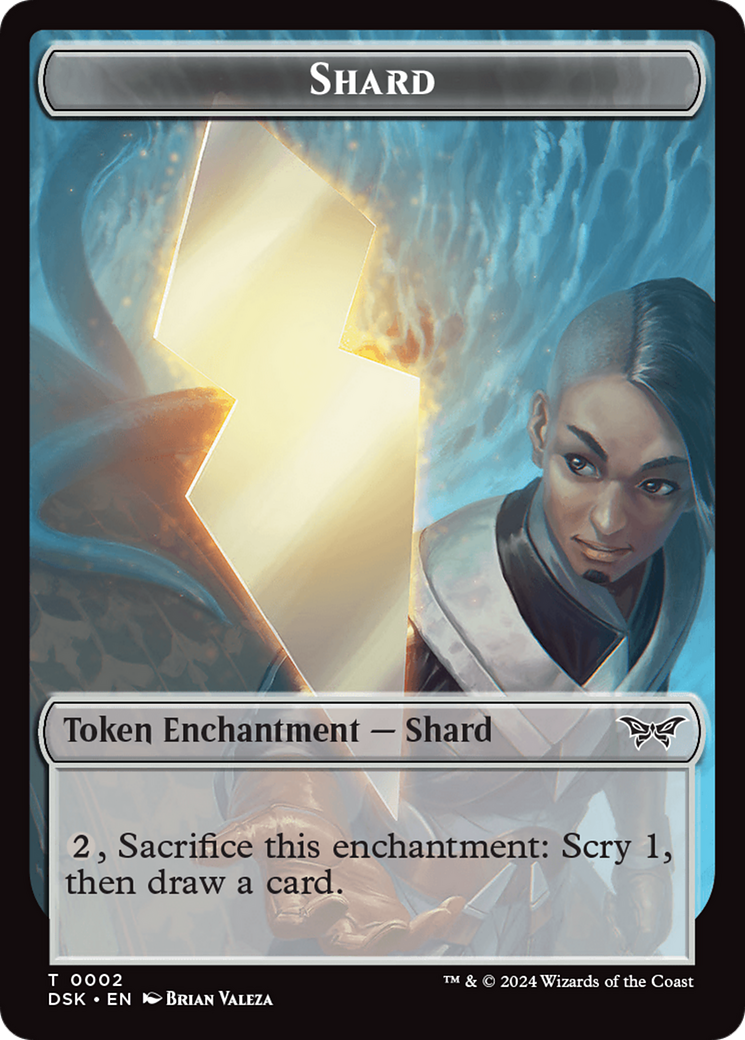 Glimmer // Shard Double-Sided Token [Duskmourn: House of Horror Tokens] | Exor Games Dartmouth