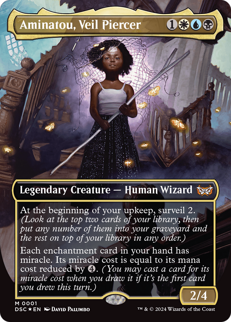 Aminatou, Veil Piercer (Borderless) [Duskmourn: House of Horror Commander] | Exor Games Dartmouth