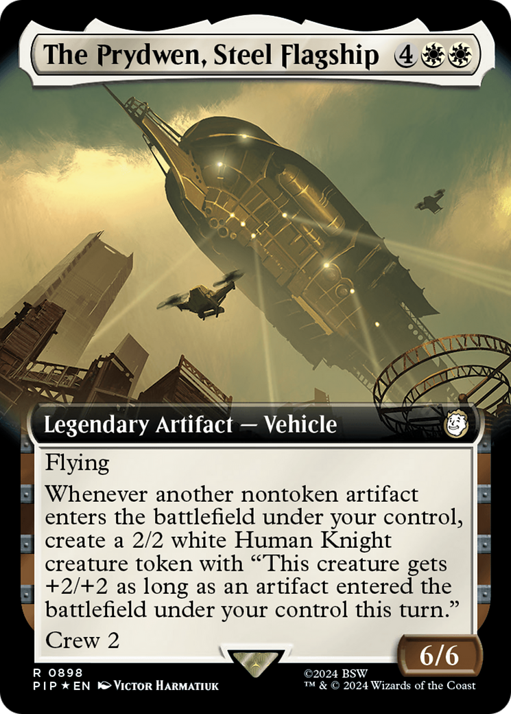 The Prydwen, Steel Flagship (Extended Art) (Surge Foil) [Fallout] | Exor Games Dartmouth