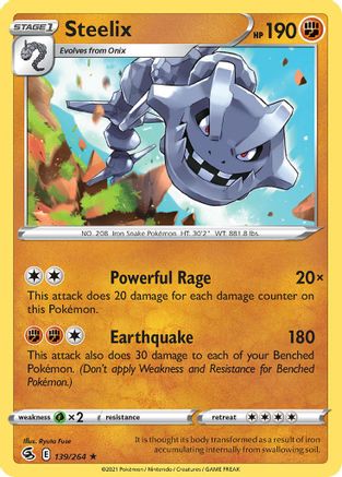 Steelix (139/264) (Theme Deck Exclusive) [Sword & Shield: Fusion Strike] | Exor Games Dartmouth