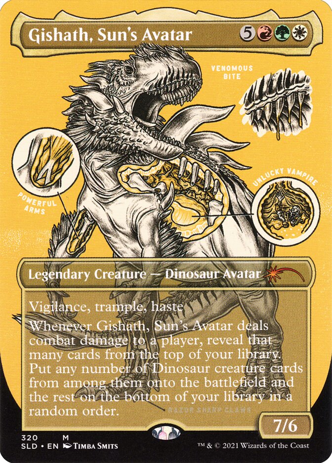 Gishath, Sun's Avatar (Borderless Foil Etched) [Secret Lair Drop Series] | Exor Games Dartmouth