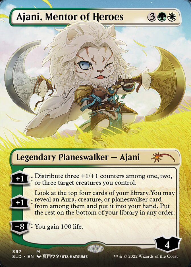 Ajani, Mentor of Heroes (Borderless) [Secret Lair Drop Series] | Exor Games Dartmouth