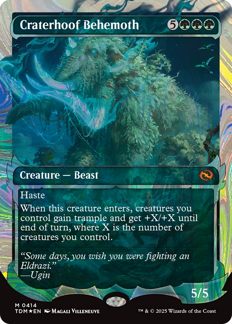Craterhoof Behemoth (Showcase) (Halo Foil) [Tarkir: Dragonstorm] | Exor Games Dartmouth