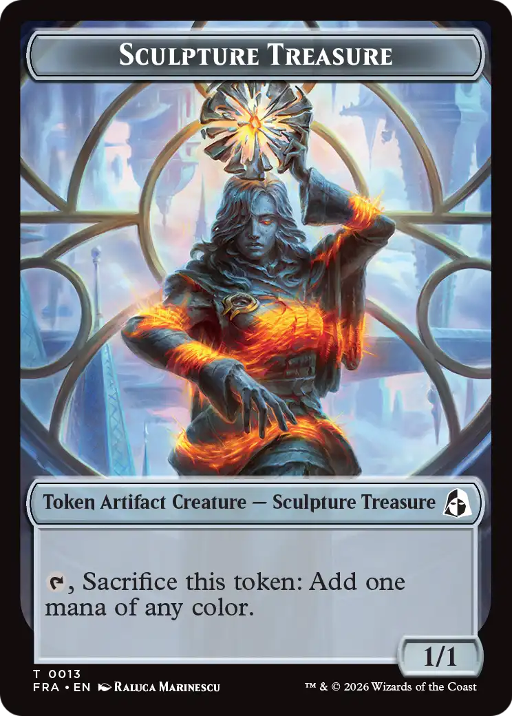 Sculpture Treasure // Beast Double-Sided Token [Reality Fracture Tokens] | Exor Games Dartmouth