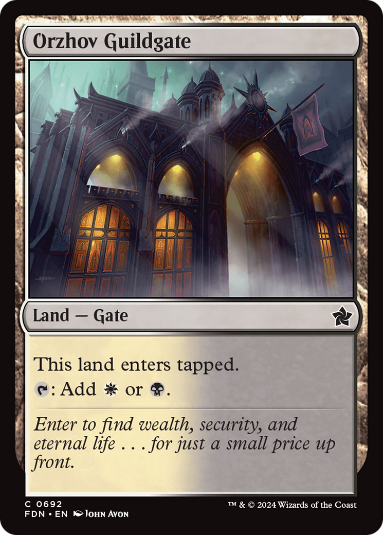 Orzhov Guildgate [Foundations] | Exor Games Dartmouth