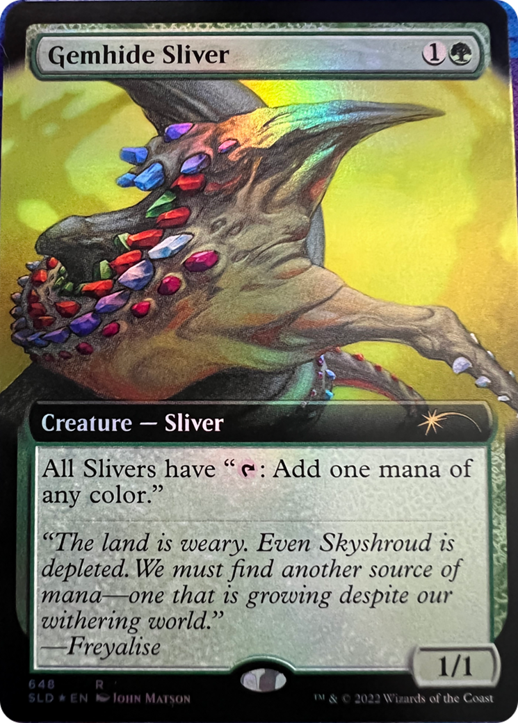 Gemhide Sliver (Extended Art) [Secret Lair Drop Series] | Exor Games Dartmouth