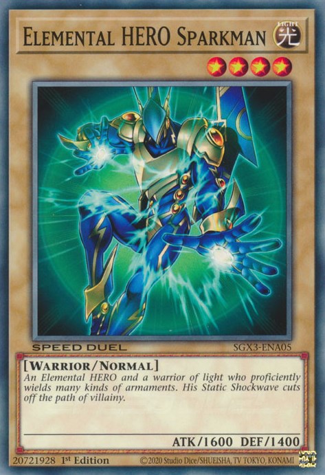 Elemental HERO Sparkman [SGX3-ENA05] Common | Exor Games Dartmouth