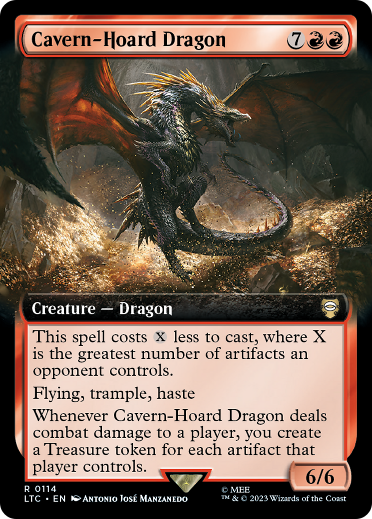 Cavern-Hoard Dragon (Extended Art) [The Lord of the Rings: Tales of Middle-Earth Commander] | Exor Games Dartmouth