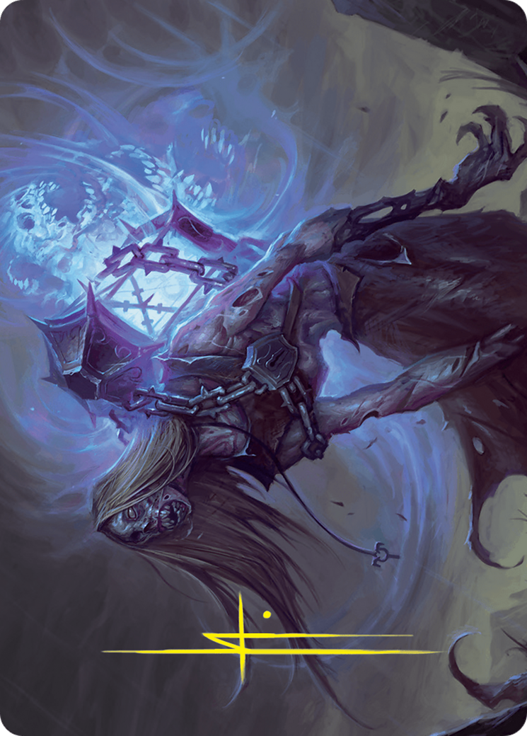 Soul-Shackled Zombie Art Card (9/54) (Gold-Stamped Signature) [Foundations Art Series] | Exor Games Dartmouth