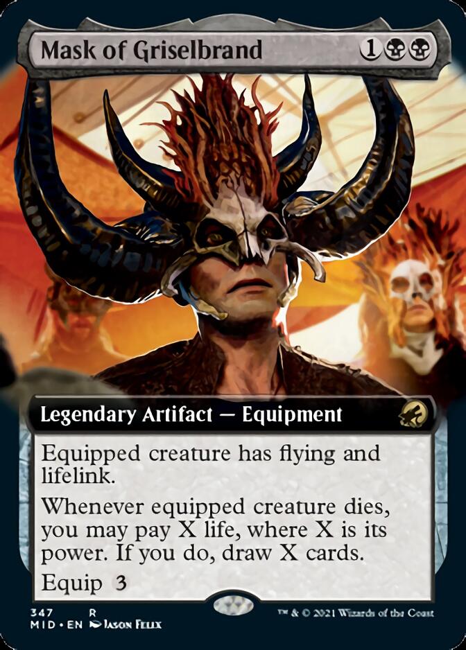 Mask of Griselbrand (Extended Art) [Innistrad: Midnight Hunt] | Exor Games Dartmouth