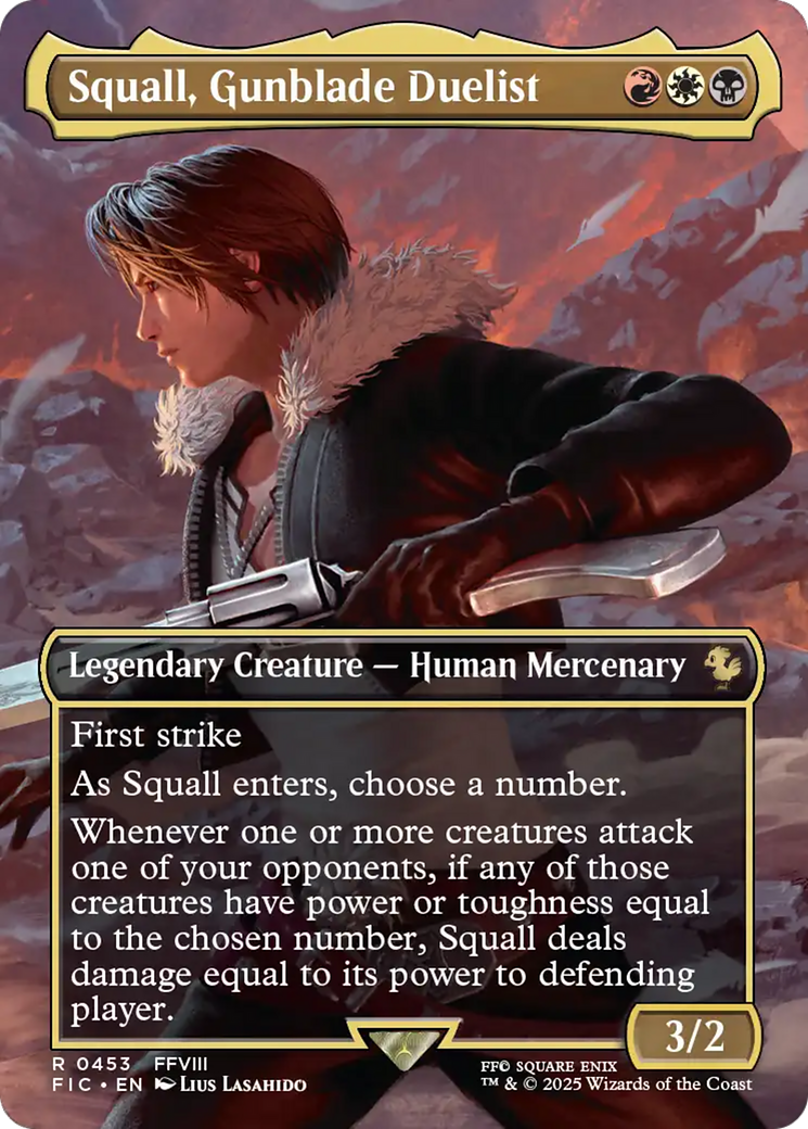 Squall, Gunblade Duelist (Borderless) [FINAL FANTASY Commander] | Exor Games Dartmouth