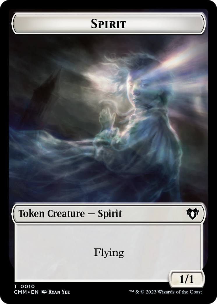 Spirit (0010) // Construct (0041) Double-Sided Token [Commander Masters Tokens] | Exor Games Dartmouth