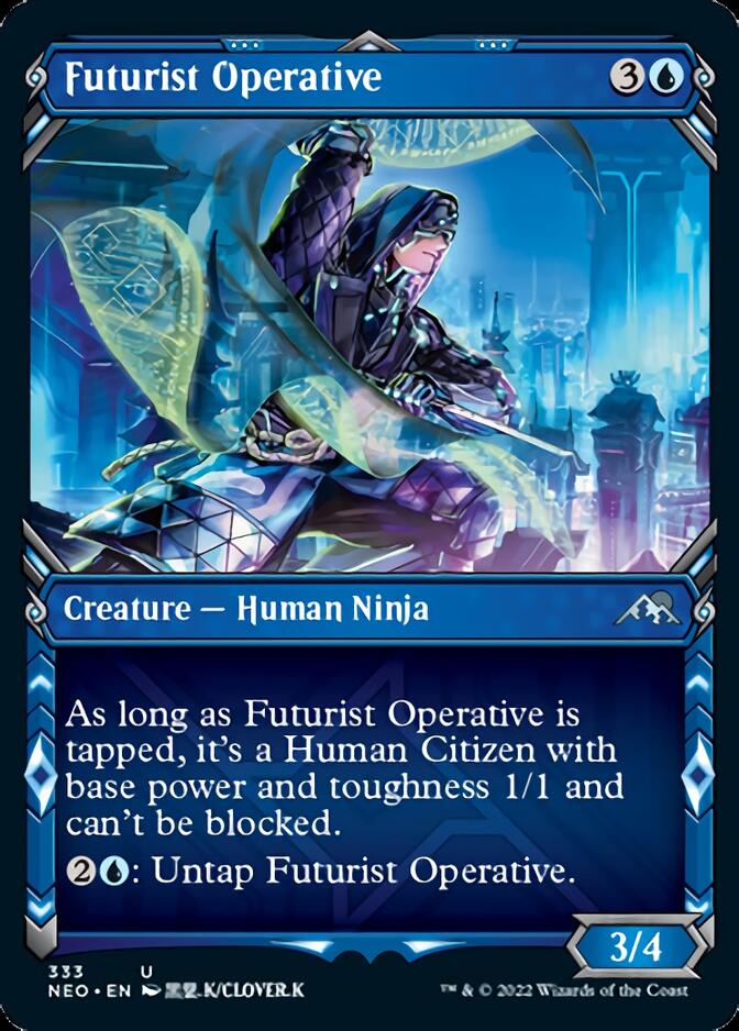 Futurist Operative (Showcase Ninja) [Kamigawa: Neon Dynasty] | Exor Games Dartmouth