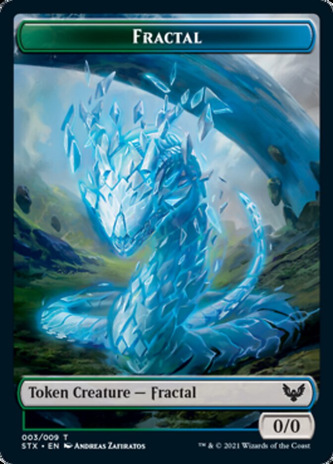 Fractal // Pest Double-Sided Token [Strixhaven: School of Mages Tokens] | Exor Games Dartmouth