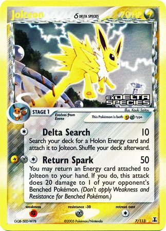 Jolteon (7/113) (Delta Species) (Stamped) [EX: Delta Species] | Exor Games Dartmouth