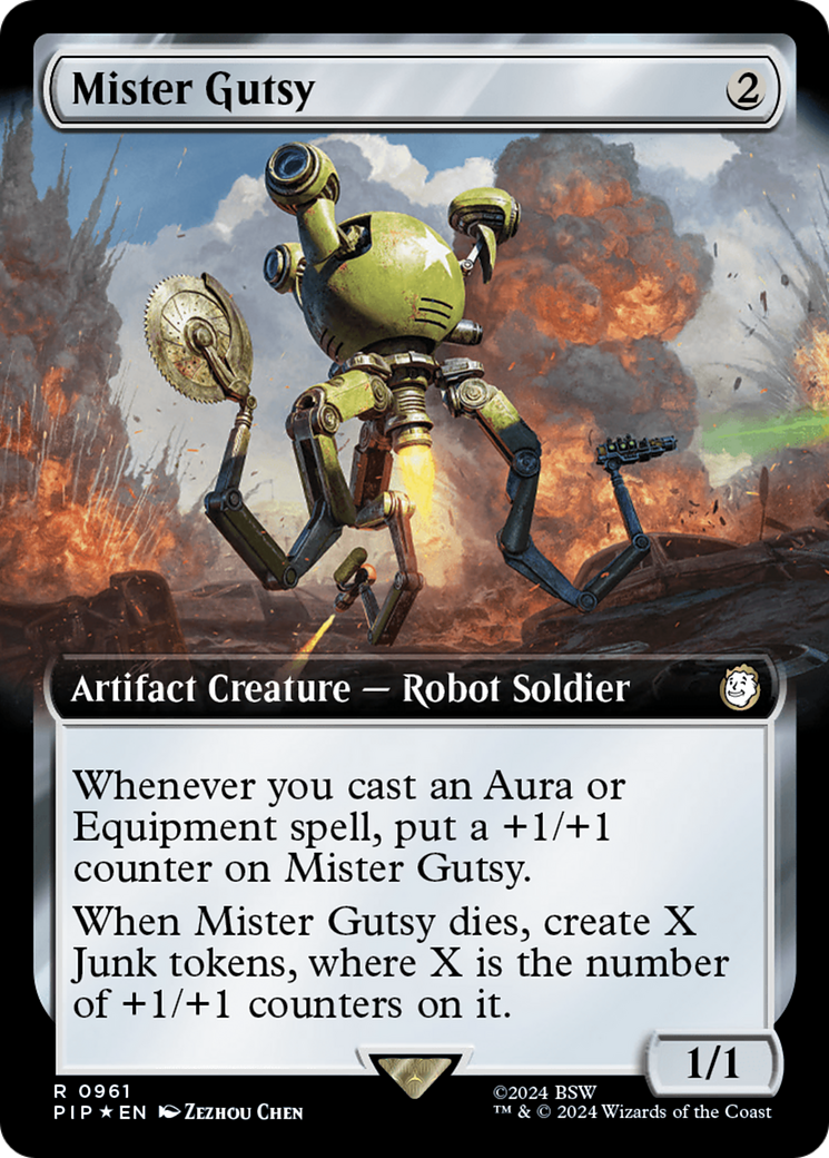 Mister Gutsy (Extended Art) (Surge Foil) [Fallout] | Exor Games Dartmouth