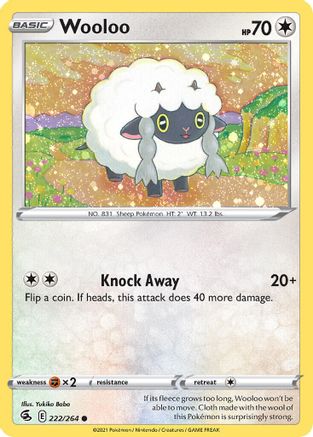 Wooloo (222/264) (Cosmos Holo) [Sword & Shield: Fusion Strike] | Exor Games Dartmouth