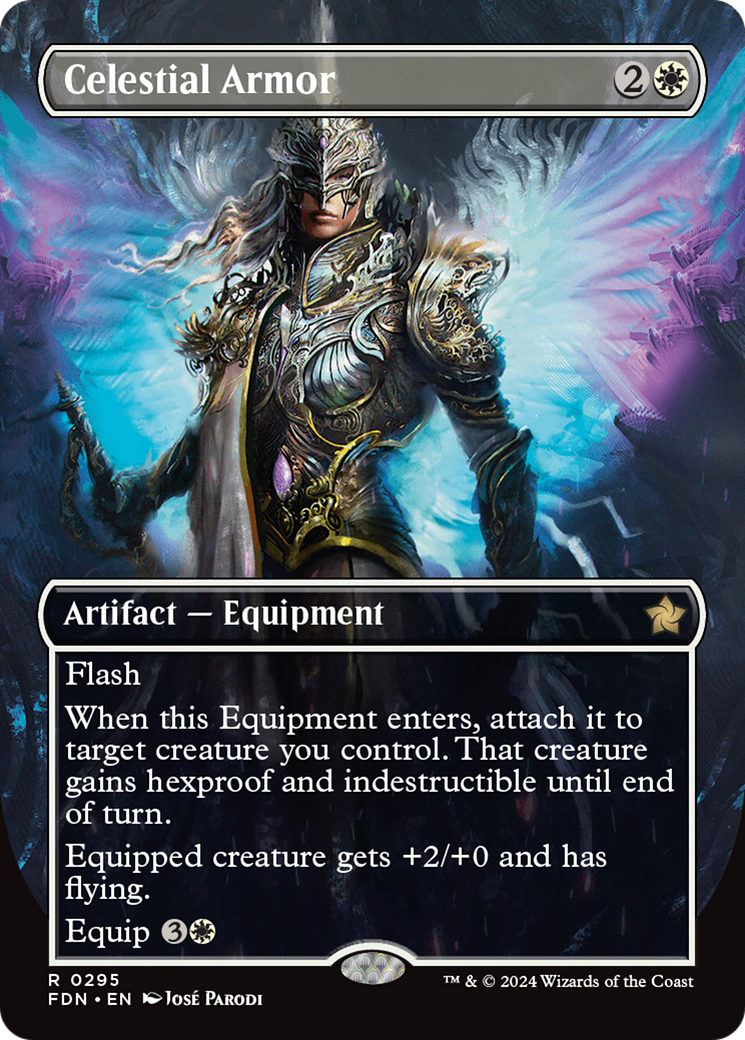 Celestial Armor (Borderless) [Foundations] | Exor Games Dartmouth