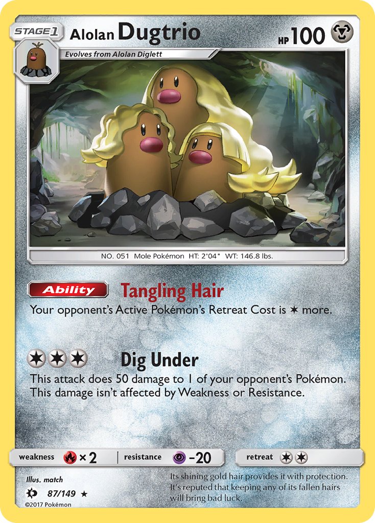 Alolan Dugtrio (87/149) (Cosmos Holo) (Blister Exclusive) [Sun & Moon: Base Set] | Exor Games Dartmouth