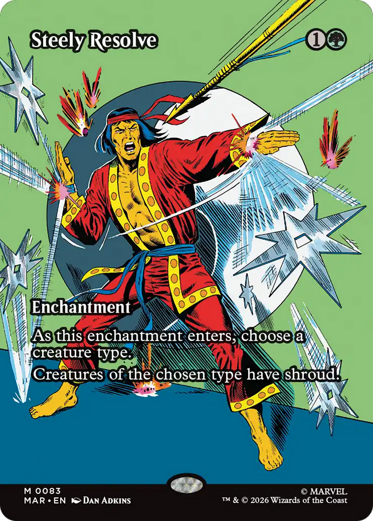 Steely Resolve (Borderless) [Marvel Universe: Eternal-Legal] | Exor Games Dartmouth