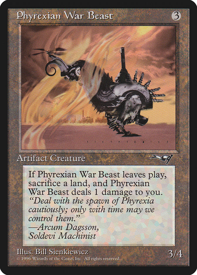 Phyrexian War Beast (Signature on Right) [Alliances] | Exor Games Dartmouth