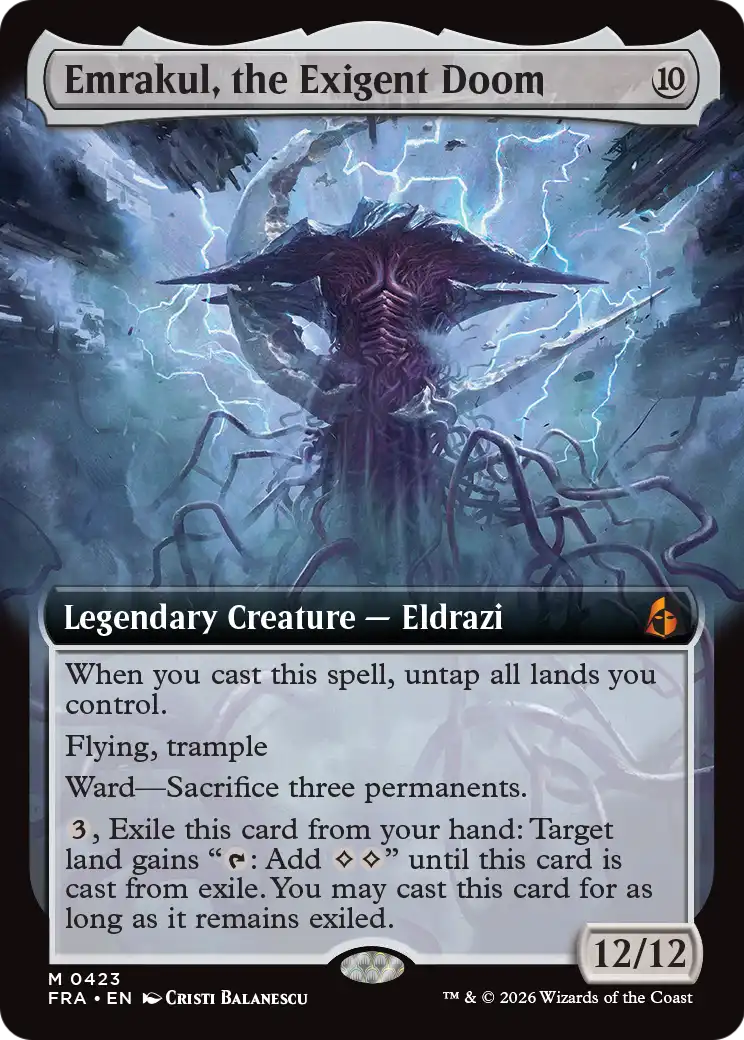 Emrakul, the Exigent Doom (Extended Art) [Reality Fracture] | Exor Games Dartmouth
