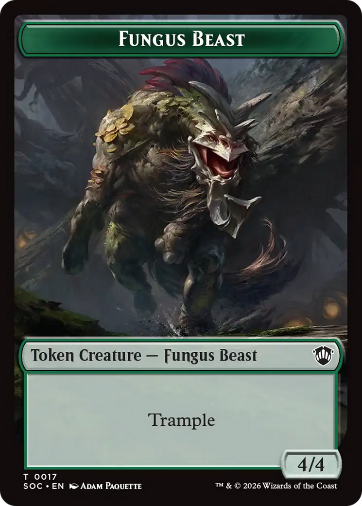 Goat // Fungus Beast Double-Sided Token [Secrets of Strixhaven Commander Tokens] | Exor Games Dartmouth