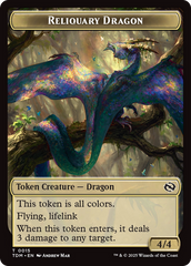 Reliquary Dragon // Dragon (0011) Double-Sided Token [Tarkir: Dragonstorm Tokens] | Exor Games Dartmouth