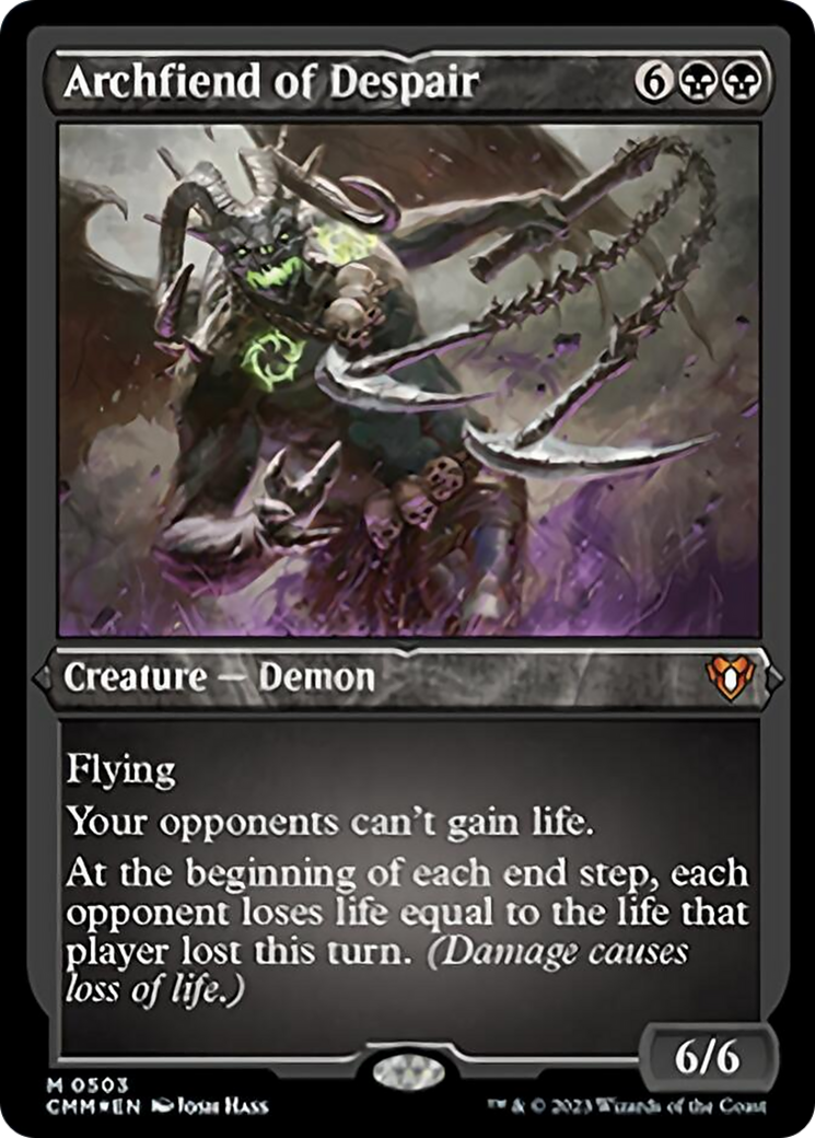 Archfiend of Despair (Foil Etched) [Commander Masters] | Exor Games Dartmouth