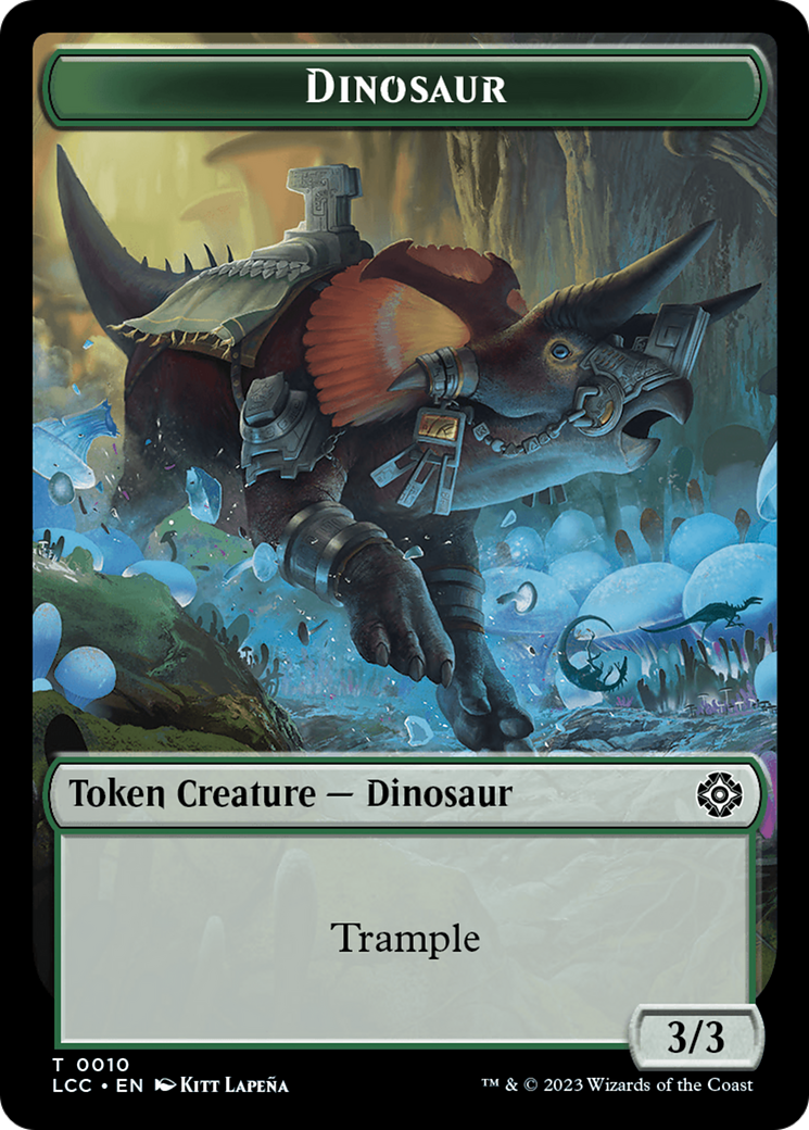 City's Blessing // Dinosaur Double-Sided Token [The Lost Caverns of Ixalan Commander Tokens] | Exor Games Dartmouth