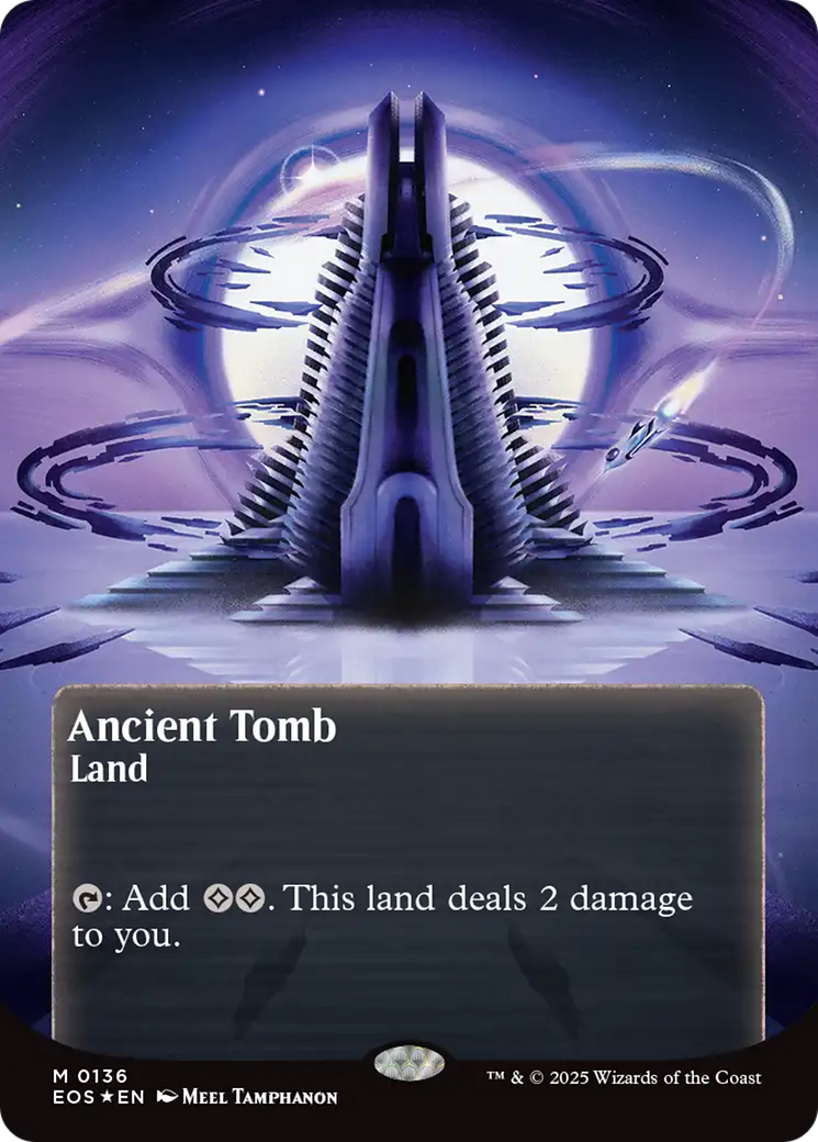 Ancient Tomb (0136) (Borderless) (Galaxy Foil) [Edge of Eternities: Stellar Sights] | Exor Games Dartmouth