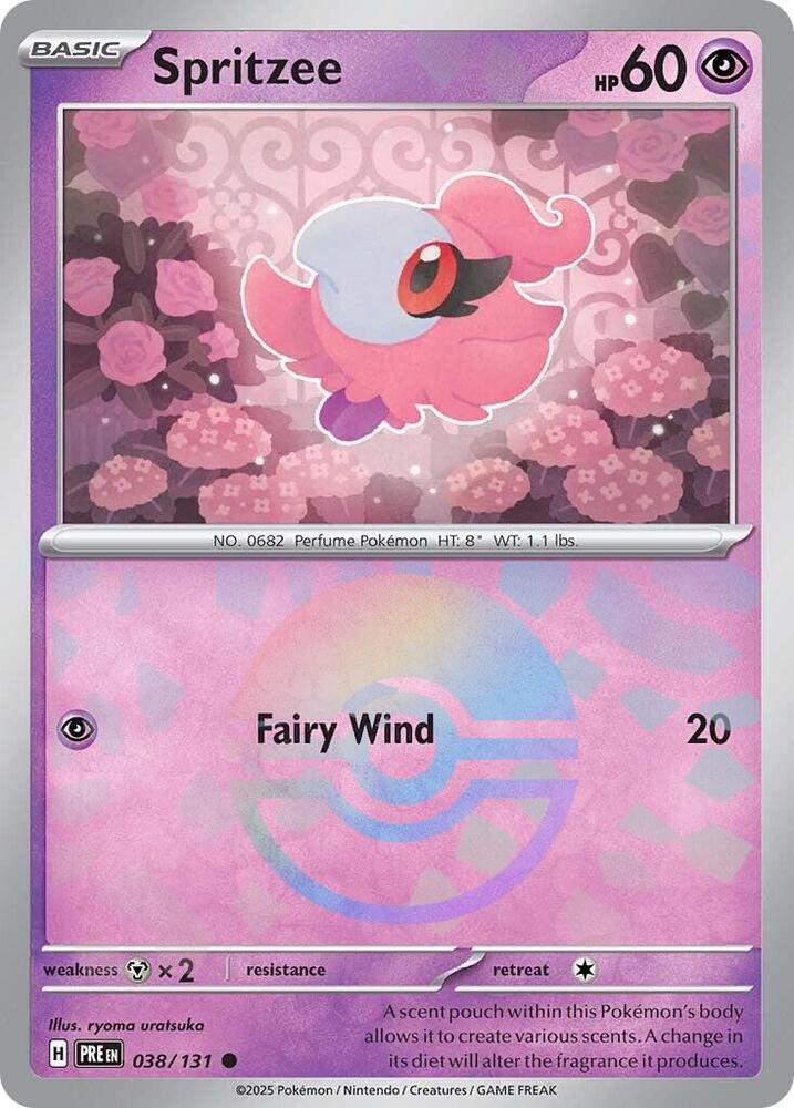 Spritzee (038/131) (Poke Ball Pattern) [Scarlet & Violet: Prismatic Evolutions] | Exor Games Dartmouth