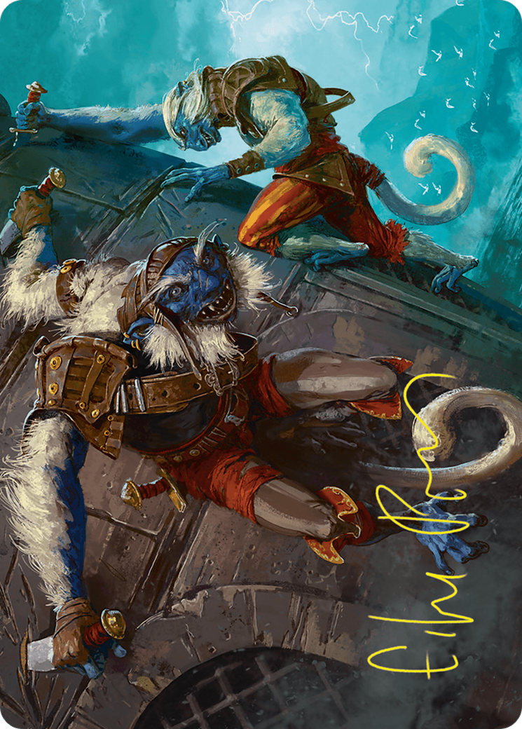 Goblin Boarders Art Card (11/54) (Gold-Stamped Signature) [Foundations Art Series] | Exor Games Dartmouth