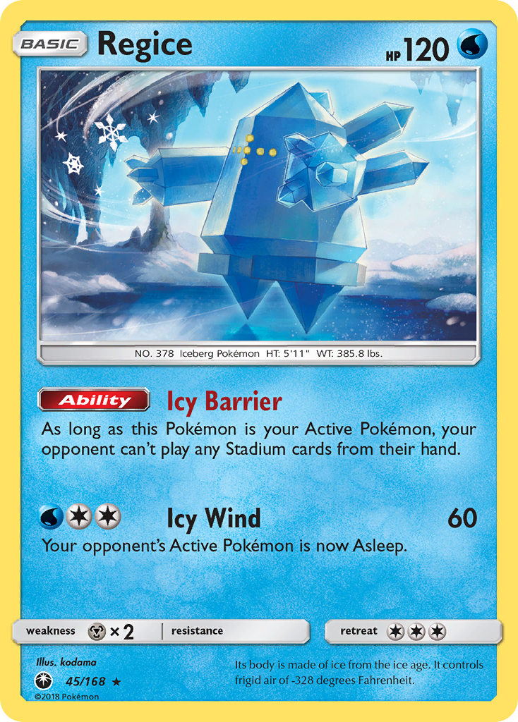 Regice (45/168) [Sun & Moon: Celestial Storm] | Exor Games Dartmouth
