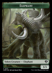 Clue // Elephant Double-Sided Token [Commander Masters Tokens] | Exor Games Dartmouth