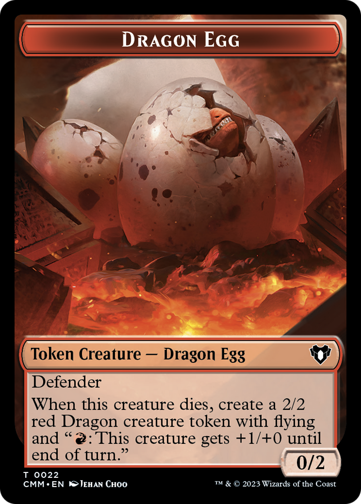 Dragon Egg Token [Commander Masters Tokens] | Exor Games Dartmouth