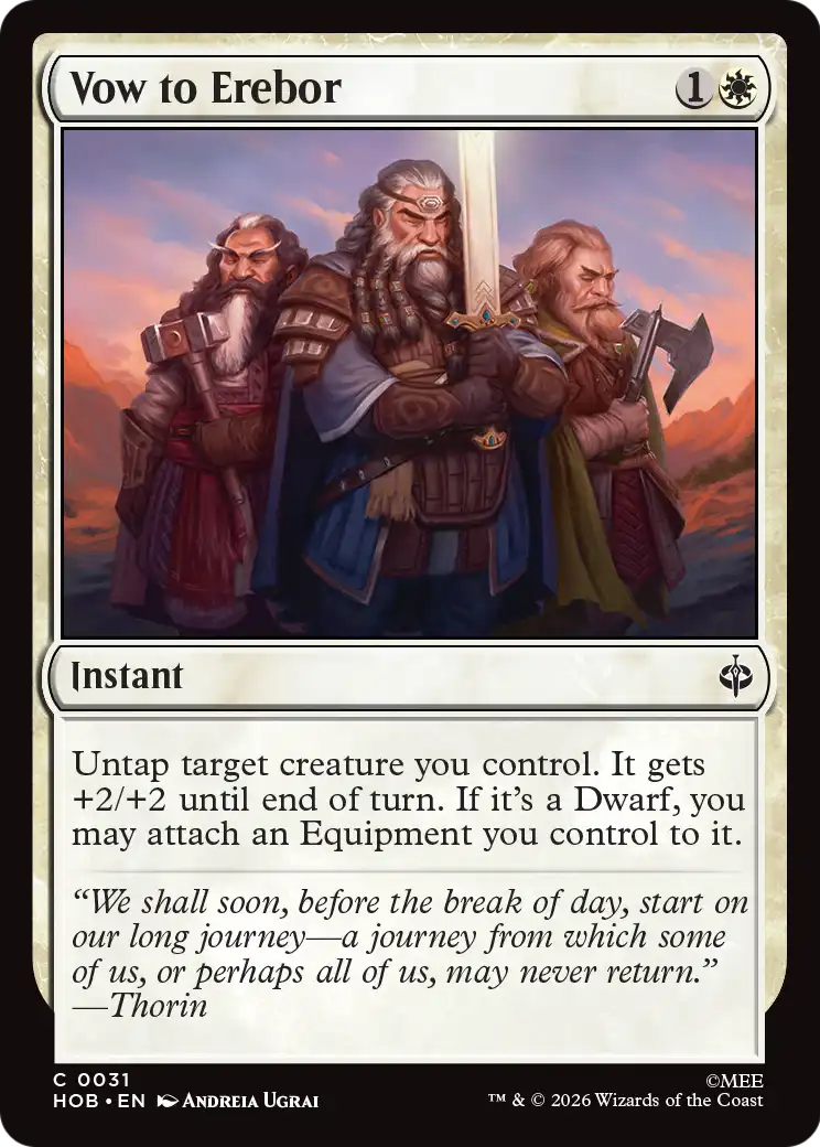 Vow to Erebor [The Hobbit] | Exor Games Dartmouth